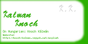 kalman knoch business card